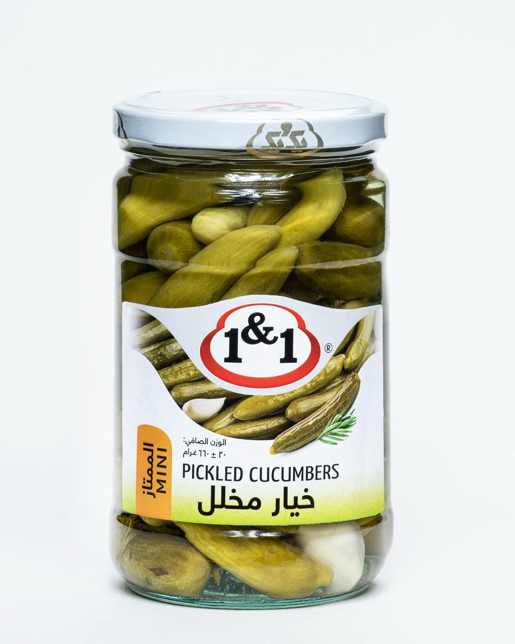 1&1 Mini Cucumbers Pickeld 660 g