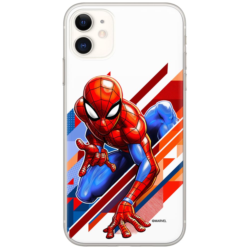 ERT GROUP mobile phone case for Iphone 11 original and officially Licensed Marvel pattern Spider Man 023 optimally adapted to the shape of the mobile phone, case made of TPU