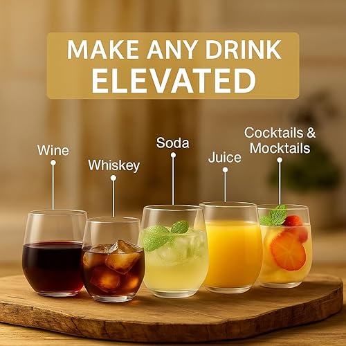 Miniatura 4 de Oojami 36 copas de vino de plástico desechables irrompibles sin tallo, tamaño pequeño, 10 onzas