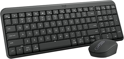 Logitech MK250 Combo de Teclado y Ratón Inalámbrico Bluetooth: Conectividad Rápida y Fácil, Teclado Inalámbrico Compacto, Ratón Ambidiestro,