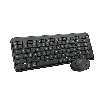 Logitech MK250 Bluetooth Wireless Mouse and Keyboard Combo: Fast & Easy Connectivity, Compact Wireless Keyboard, Ambidextrous Mouse, Durable Build - Windows/MacOS - Graphite