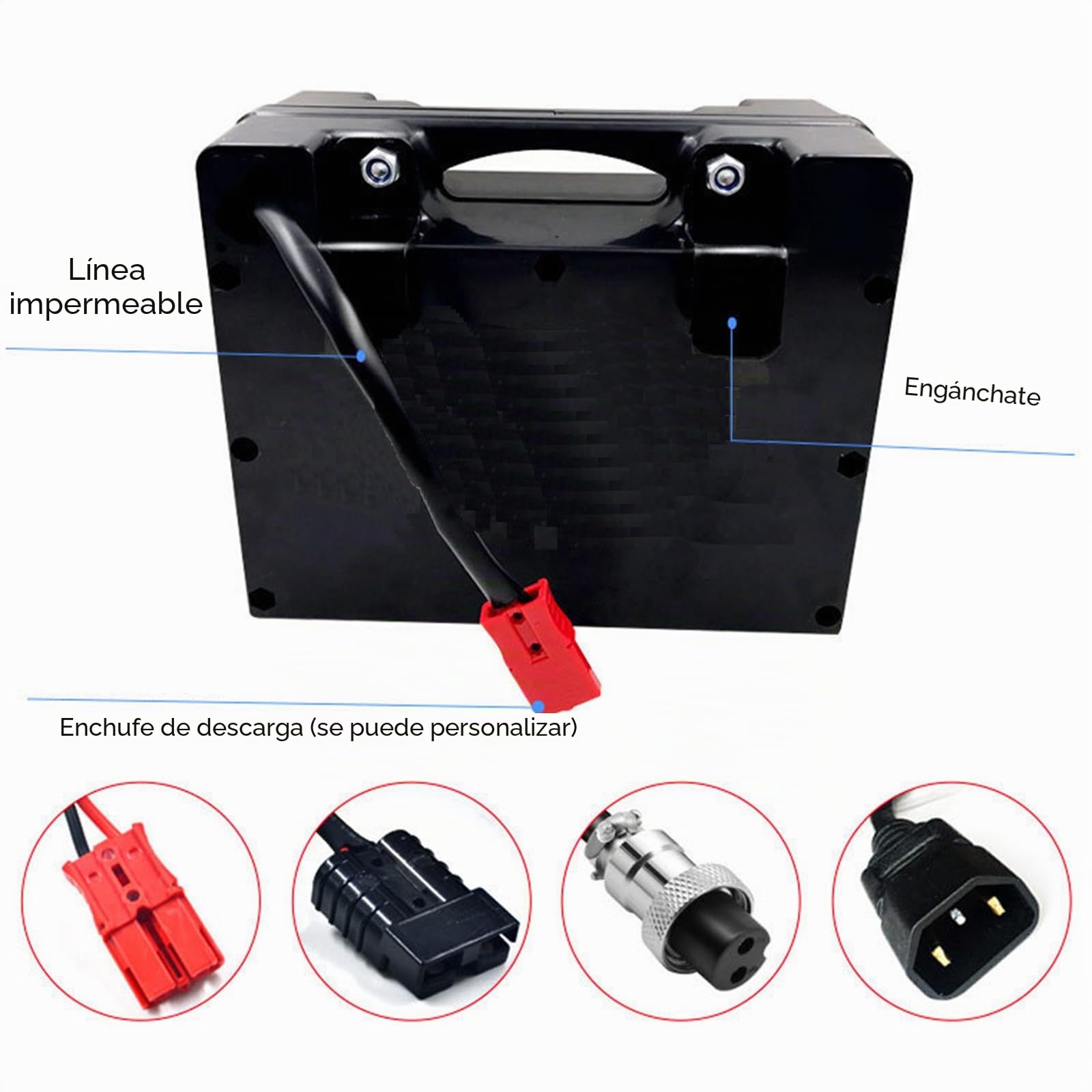 Batería de Iones de Litio de 24V Batería para Silla de Ruedas eléctrica de 24V Paquete de batería de Litio de 24V 10AH 15AH 20AH 30AH 40AH con Cargador para Motor de 0-1000W