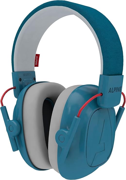 Alpine Muffy Kids Noise Reduction Earmuffs - 5-16 y - Ear Defender - Blue | Reduces noise | Comfortable | Adjustable size as your kid grows | up to 16 years | Autism, Sensory-friendly | 25 dB SNR