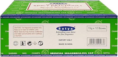 Miniatura 5 de Palitos de incienso de pachulí picante e incienso titular paquete Insence Insense Satya Incienso