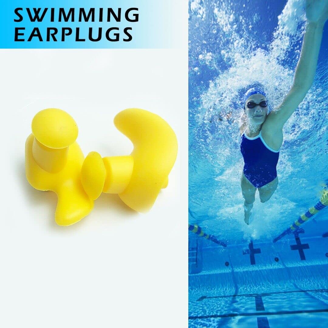 James 2 Pairs Swimming Ear Plugs for Men and Women, Yellow 2