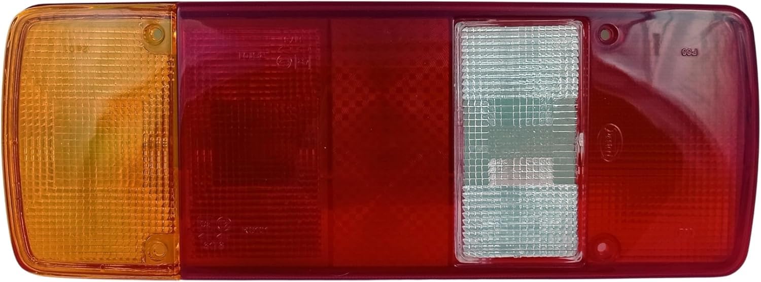 2 x Rücklichtglas Rückleuchtenglas Lichtscheibe Glas Rückleuchten Heckleuchten für MAN,Volvo,Iveco,Renault,Scania,DAF,Mercedes Atego,VW Crafter,LT,Doka,Pritsche,Schmitz,Demag,LKW Anhänger E-MARK