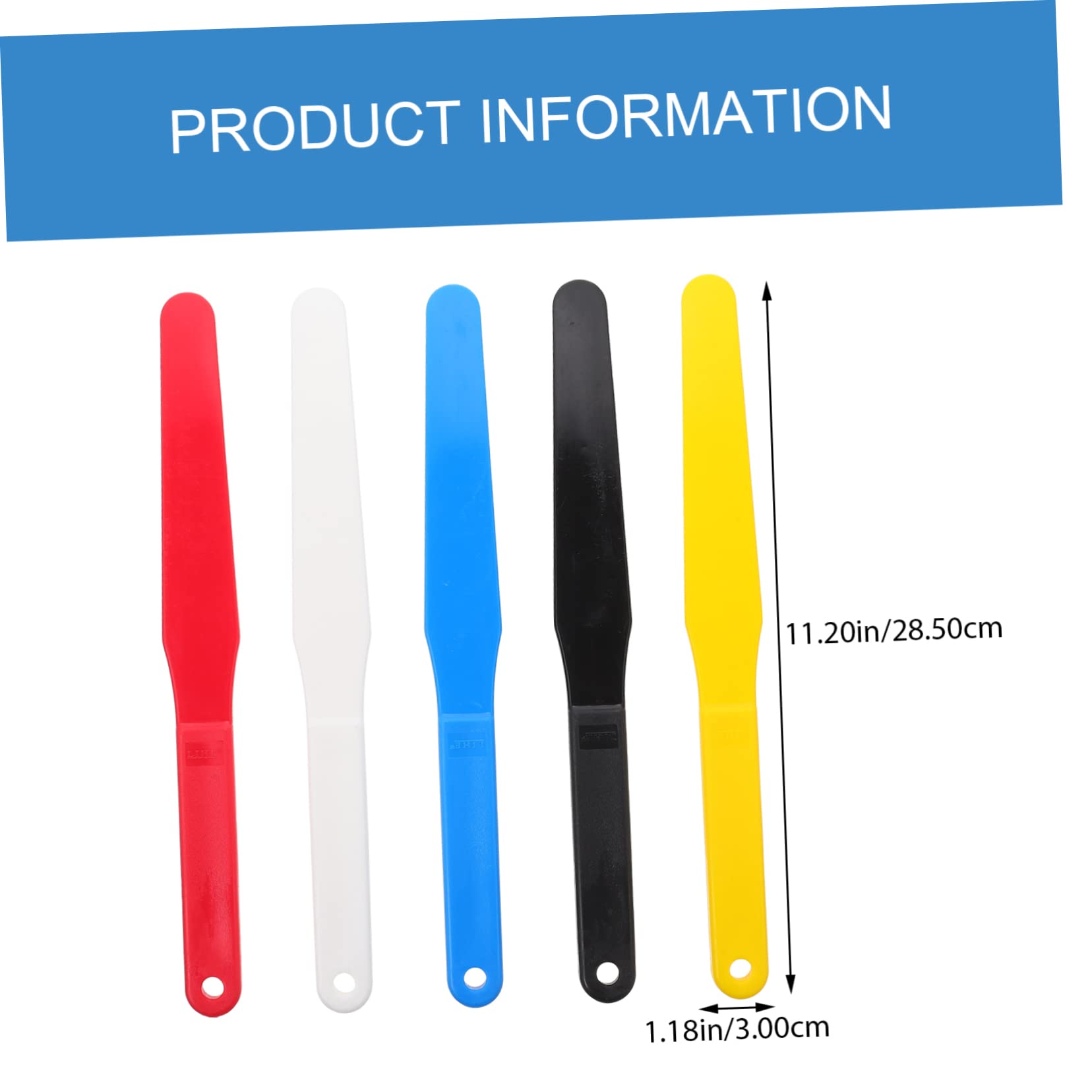 Beatifufu Paint Spatula for Oil Painting 5pcs Plastic Scrapers Mixing Tools for Artists Students Random Color