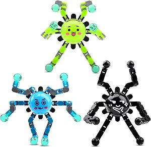 Transformable Fidget Spinner Toys for Kids and Adults,3 PCS Finger Sensory Toy for Teens with Autism ADHD Anxiety Relief,Birthdays Gifts Party Favors for Boys Girl Travel Stocking Stuffers