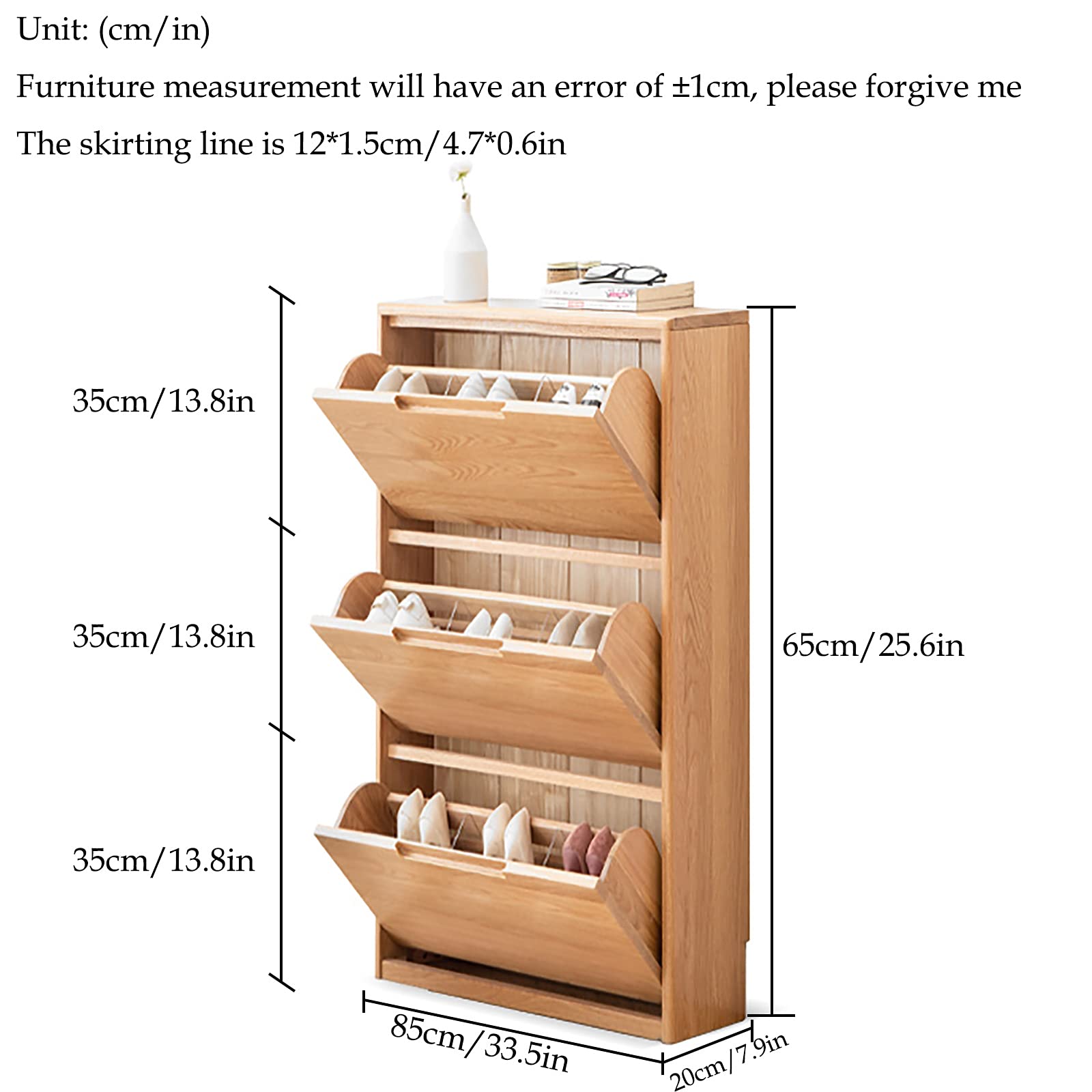 Amazon.com: JJ Home Freestanding Floor Cabinet, Shoes Storage