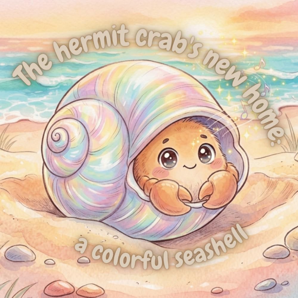 The hermit crab's new home: a colorful seashell