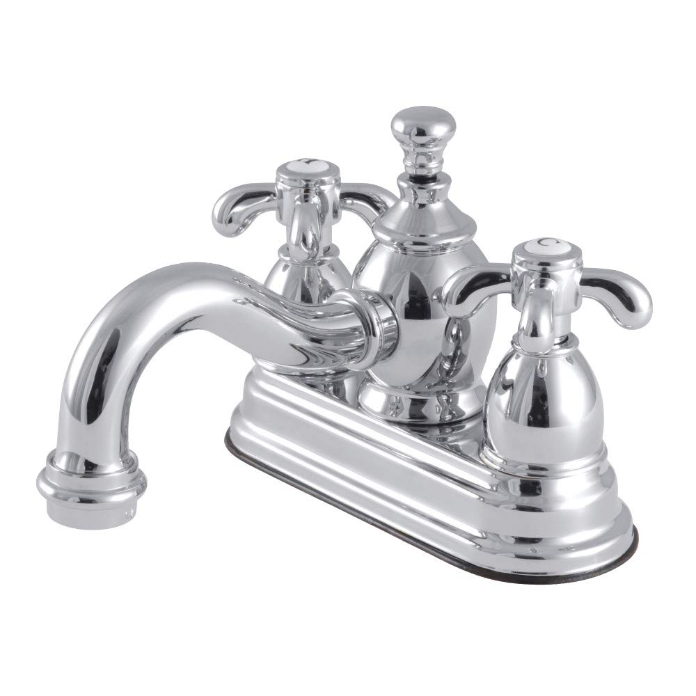 Robinet de salle de bain French Country Kingston Brass en laiton chromé robuste