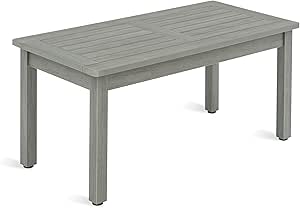 Amazon.com: LUE BONA Outdoor Coffee Table Rectangle, HDPS Patio Coffee ...