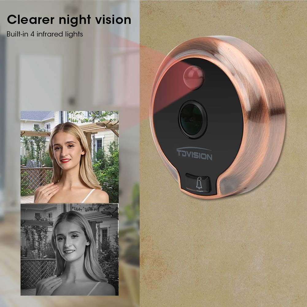 Super Cheap 🛒 5'' inch OLED Screen Video Doorbell with Camera Digital Door Peephole Viewer Electronic Visual Cat's Eye with IR Night Vision/Motion Detection/Automatic Photo Video Taking/160° Wide-Angle Lens