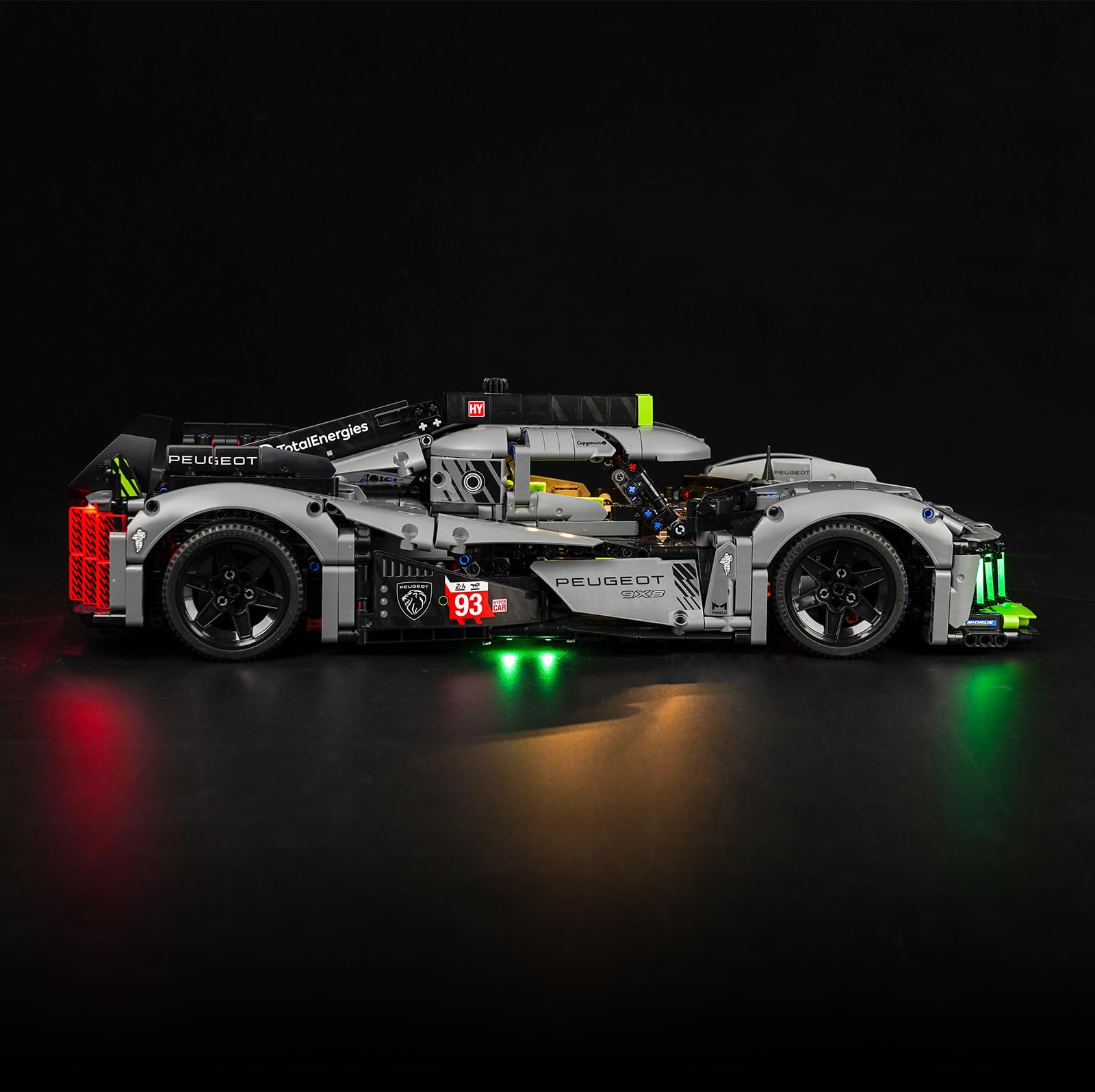 Kit d'éclairage LED pour Lego 42156 Technic Peugeot 9X8 24H Le Mans Hybrid Hypercar (Pas Un modèle Lego) Version de Mise à Jour Kit d'éclairage de décoration pour Lego Le Mans Hybrid Hypercar
