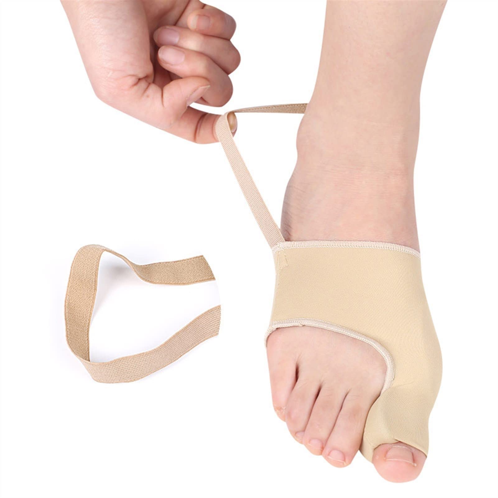 Raddrizzatore per Dita del Pollice Separatore per Alluce valgo Correttore Pad Stretch Alluce valgo Protezione per Dita dei Piedi Ortopedico per Donne e Uomini (Champagne S)