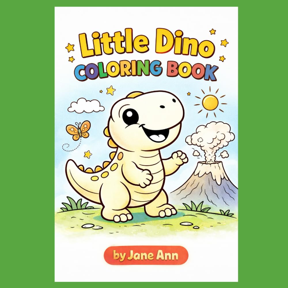 Little Dino Coloring Book: Big, Easy Dinosaur Coloring Pages for Little Hands Ages 3–8