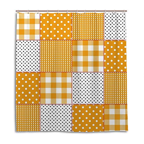 Rideau de douche polyester lavable en machine avec 12 crochets 183x183