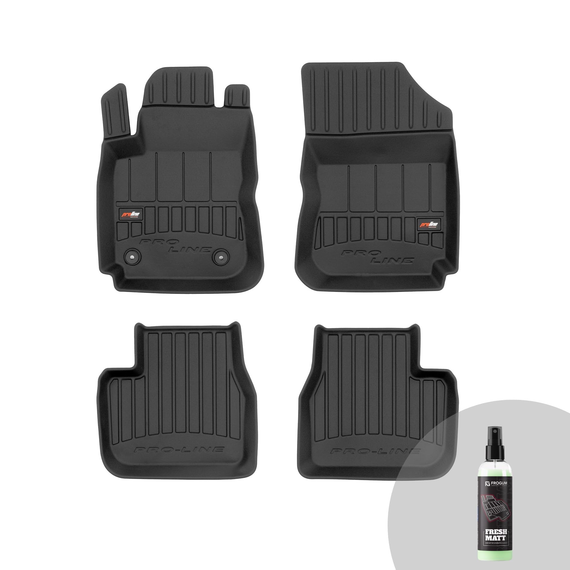 FROGUM ProLine 3D Alfombrillas de Goma para Coche exclusivas Alfombras para Citroën C4 Cactus 2014-2020 | Los Bordes más Altos | Tamaño