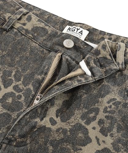 Men's Camo Cargo Pants, Tactical Baggy Straight Wide Legs Denim Work Military Trousers3