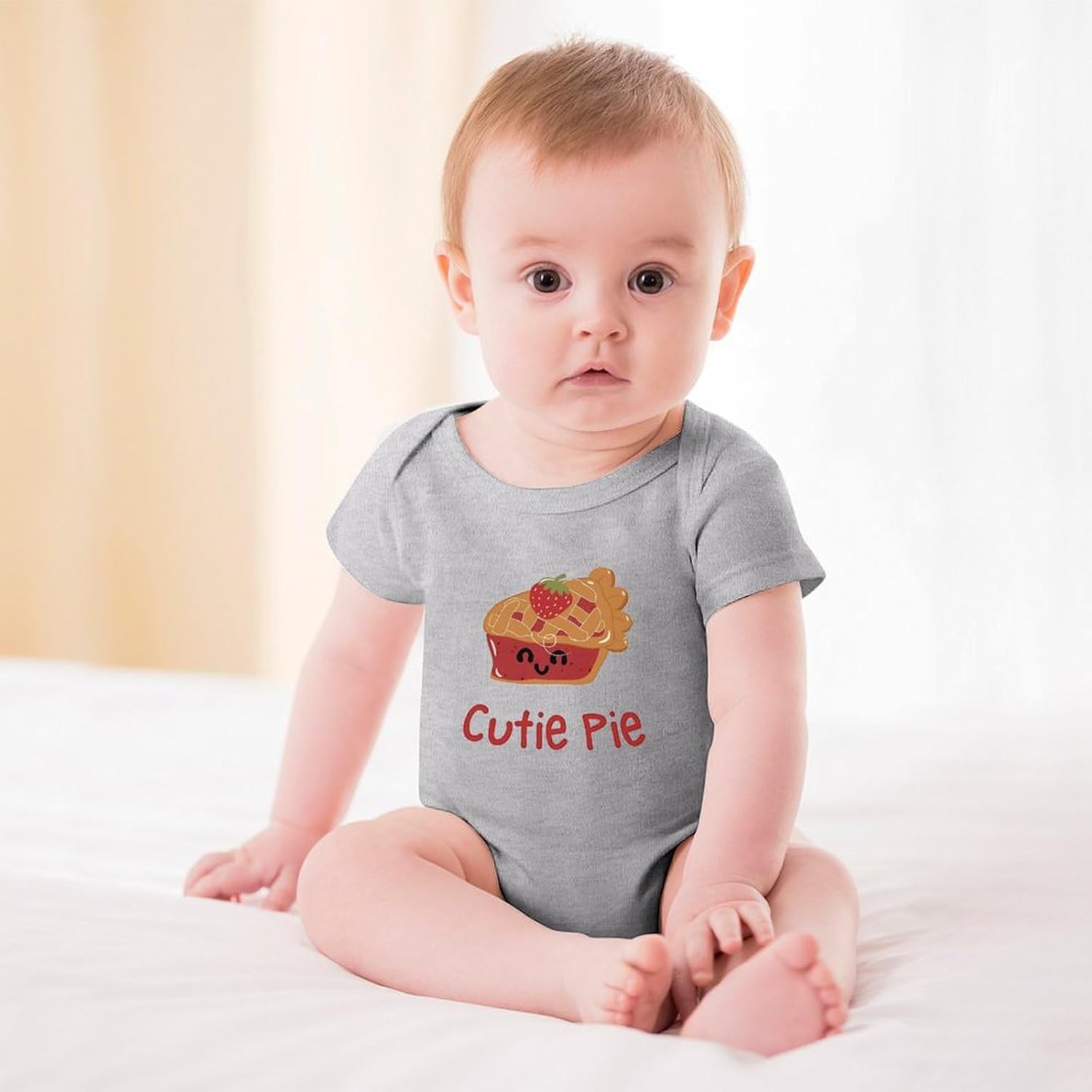 Cutie Pie Baby Bodysuit Funny Newborn Clothes Infant Boys Girl Romper - Image 2