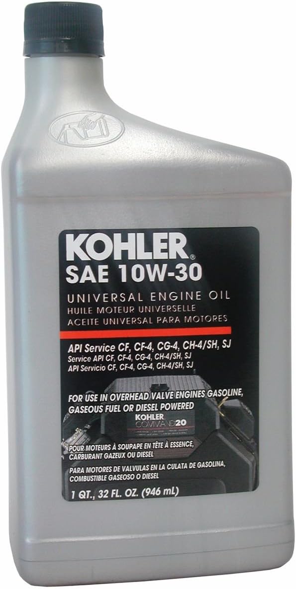 Kohler 25-357-06-S Lawn & Garden Equipment Engine Oil, SAE 10W-30, 1-qt Genuine Original Equipment Manufacturer (OEM) part product image