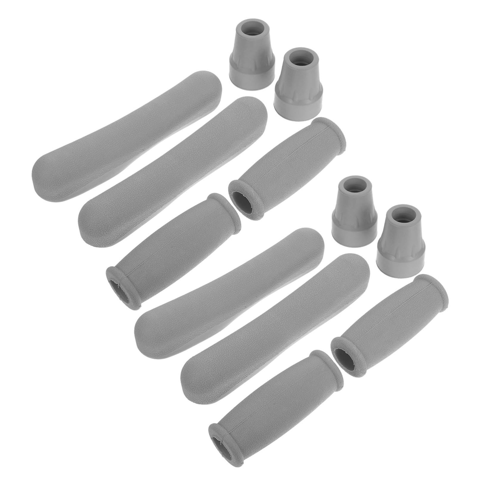 HANABASS 4 Set Accessori Stampelle con Cuscinetti Antiscivolo in Gomma Impugnature Ergonomiche e Cuscini Imbottiti per Ascelle e Mani Ricambio per Bastoni da Passeggio e Deambulatori Colore