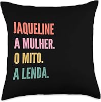 Vista 4 de Funny Portuguese First Name Design - Jaqueline Throw Pillow