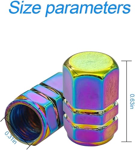 Miniatura 9 de Moly Magnolia - 4 tapas de válvula de vástago de neumático para automóvil, a prueba de polvo, protección de aire a prueba de fugas para automóviles,