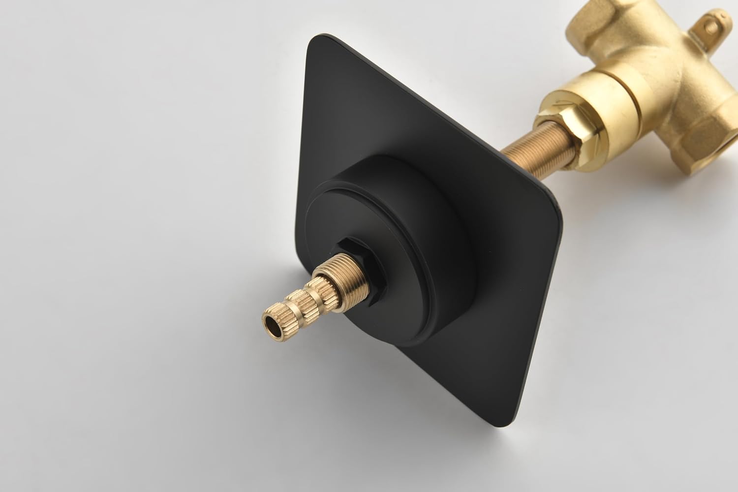 3/4" Cast Metal Volume Control Valve - Matte Black Adjustable Brass Handle for Master Shower