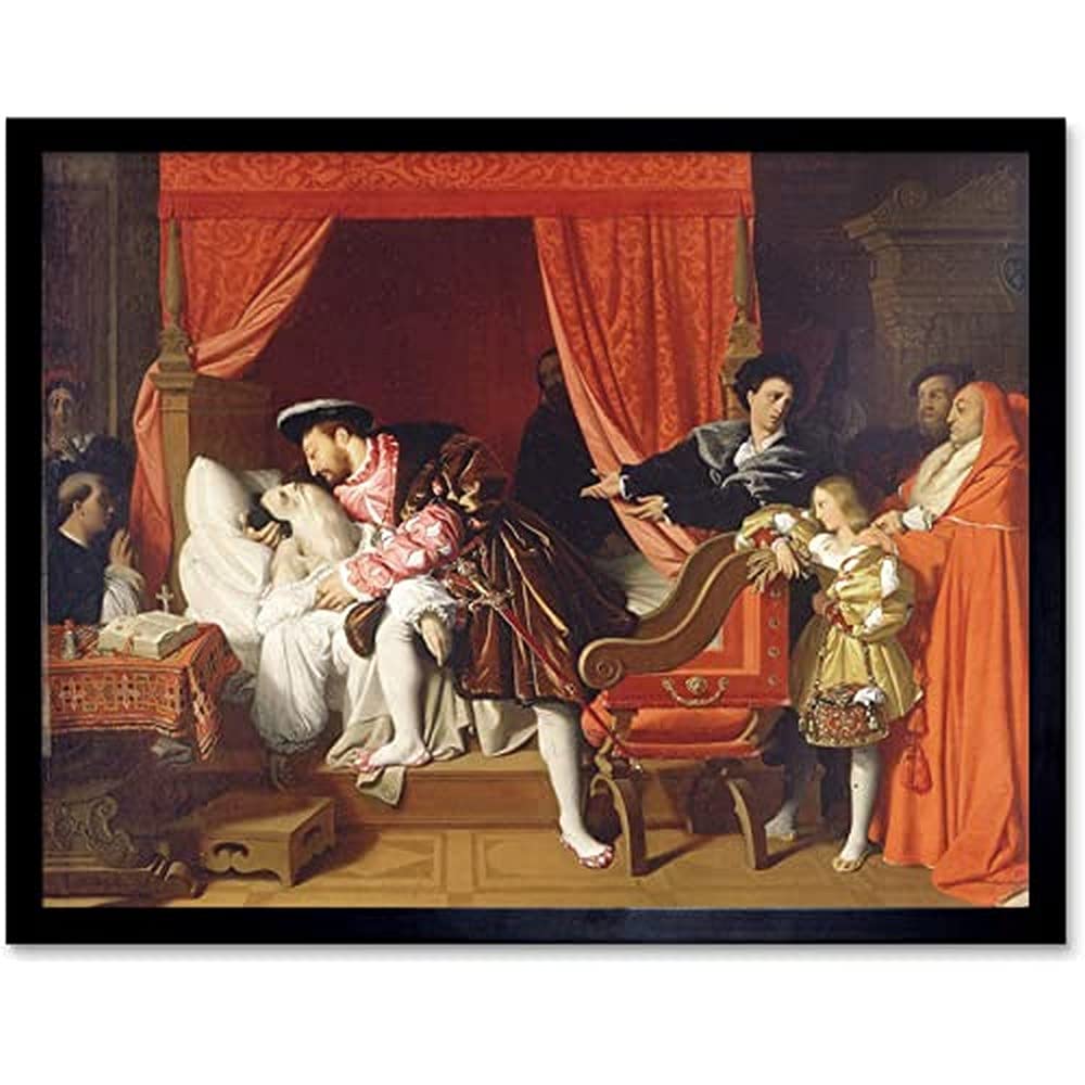 Ingres Francis Last Breaths Leonardo Da Vinci Painting Unframed Wall Art Print Poster Home Decor Premium