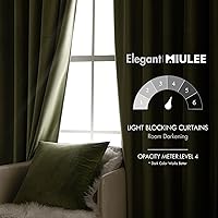 Vista 261 de MIULEE Cortinas de terciopelo de 63 pulgadas de largo, 2 paneles de cortinas opacas de lujo para dormitorio, sala de estar, cortinas de ventana