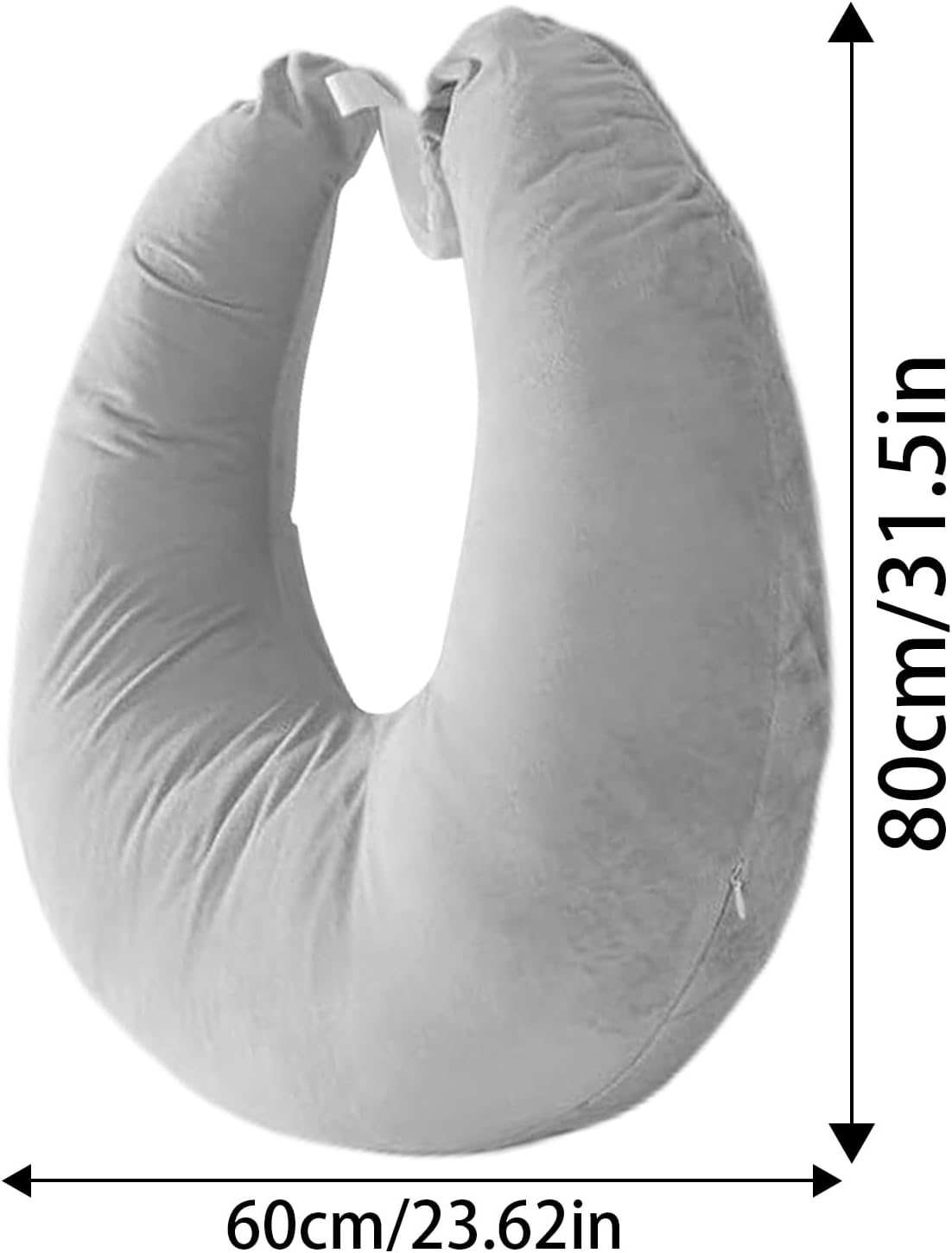 Arm Rest Pillow, U Shape Cushion, Soft Reading Pillow, Ergonomic Support Foam, 23.62x31.5 Inches, Removable Washable Cover, Ideal for Bed, Sofa, Office, Relaxation, Crafting