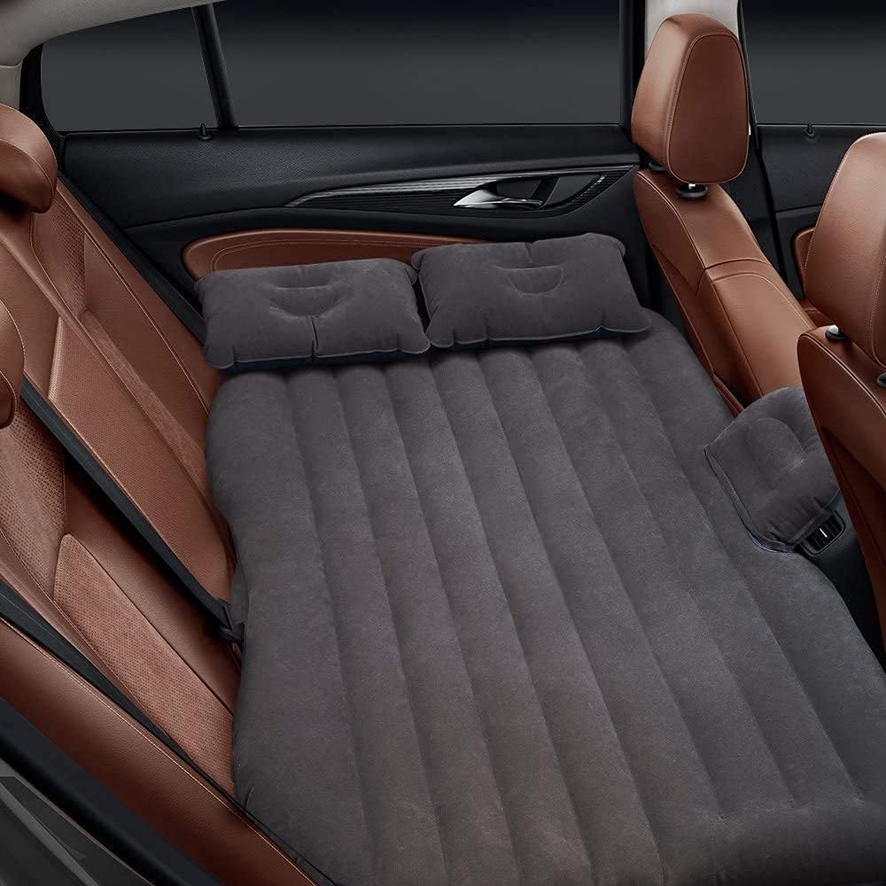 nenatirth premium car inflatable bed with pump & 2 air pillow|quick inflatable back seat bed|car inflatable mattres|car bed mattress|car bed for kids,travel,trip,camping,picnic,(multicolour)
