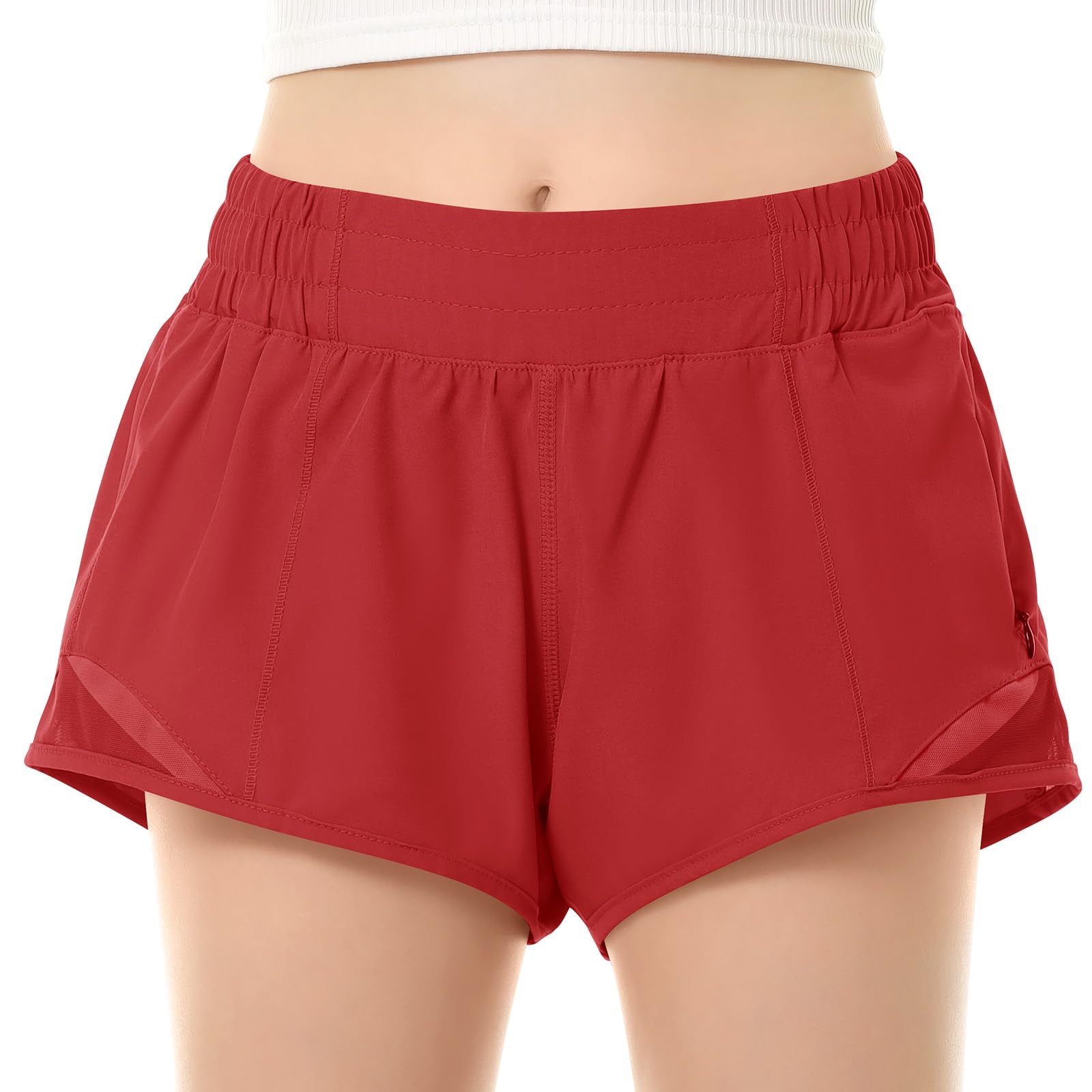 QooNoo Girls Athletic Shorts with Pocket Running Shorts
