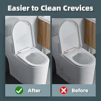 Vista 5 de Cepillo de inodoro, 2 piezas de cepillo de limpieza de baño, raspador de inodoro, cepillo de inodoro profundo con agujero para colgar, cepillo