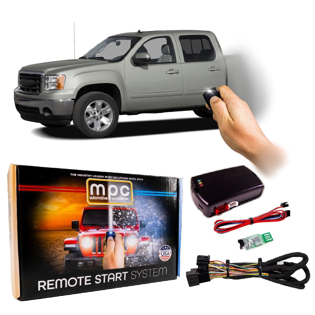 MPC Remote Start Kit Compatible with GMC Sierra 1500 2007-2013 || Plug and Play || Push Lock 3X to Start || USA Tech Support