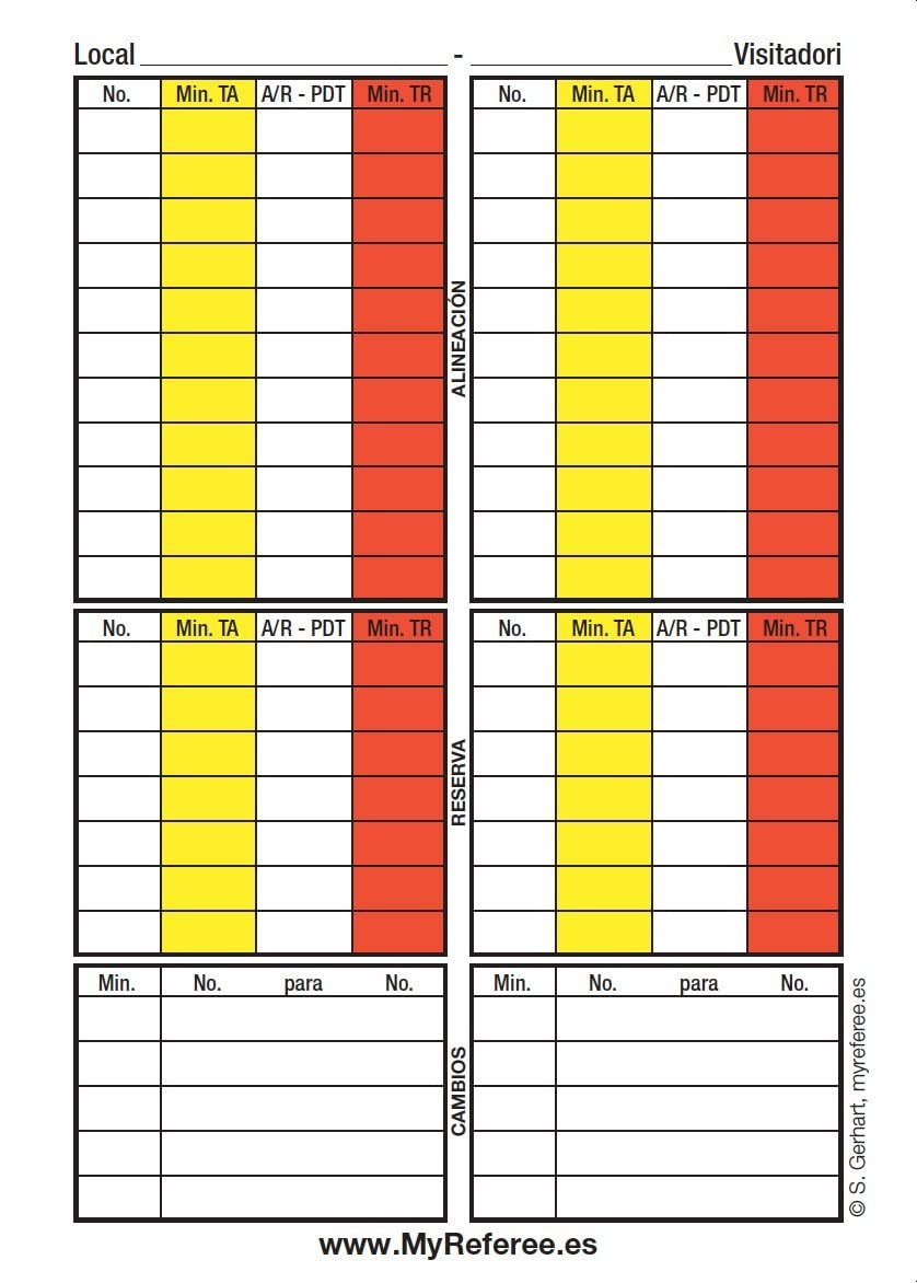 Tarjeta de árbitros de fútbol 100 Piezas