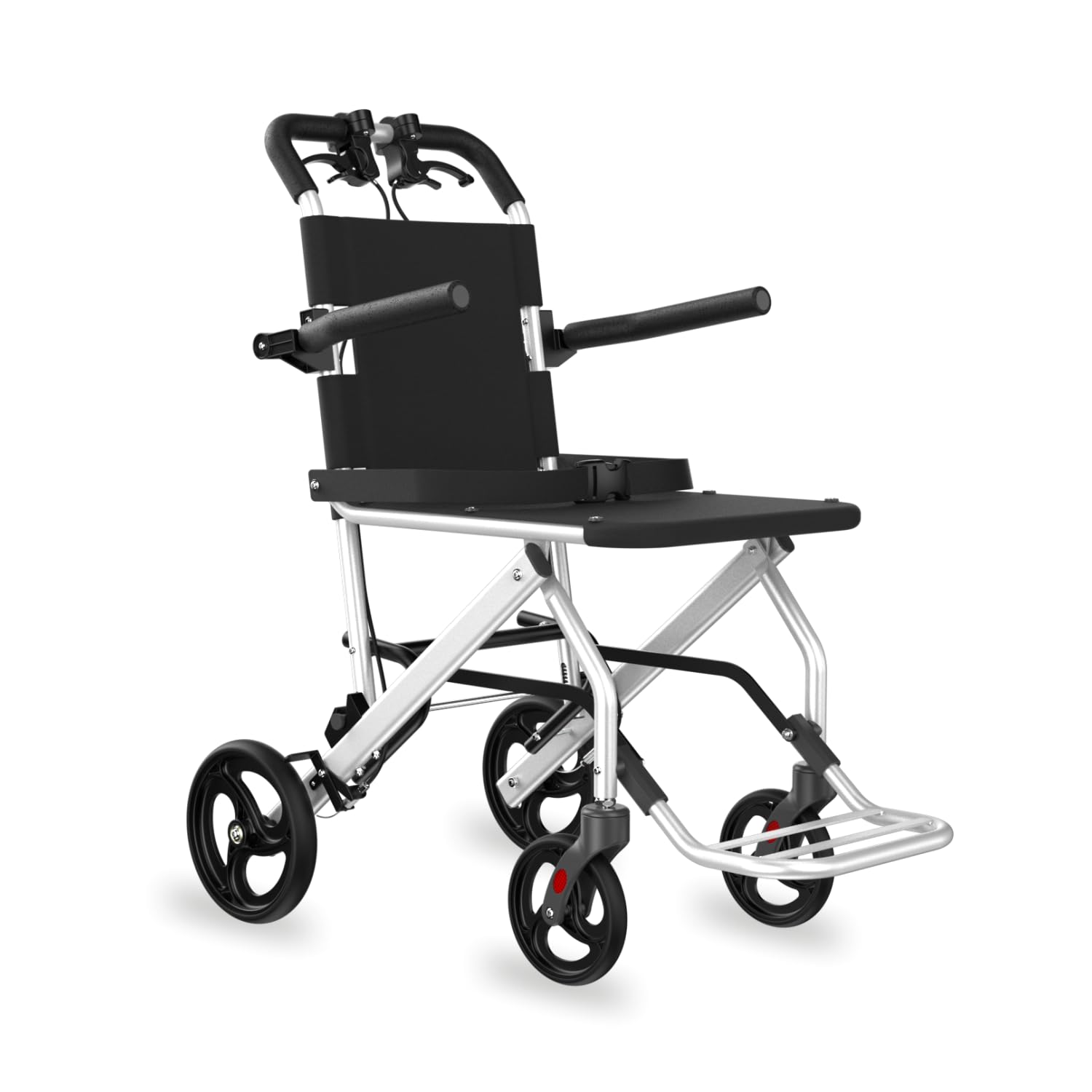 EASYCARE Portable Lightweight Aluminum Traveling Wheelchair (7.6kg) wi