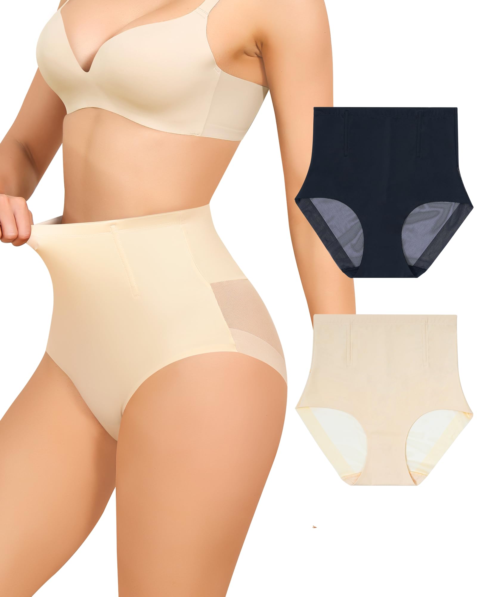 Levao Shapewear Damen Bauchweg Unterhose Miederhose Hohe Taille, S-3XL | Alltag Bequem Bauch Weg Hose Nahtlose Bauchkontrolle Unterwäsche Miederslip Figurformender Slip Shaping Kaiserschnit