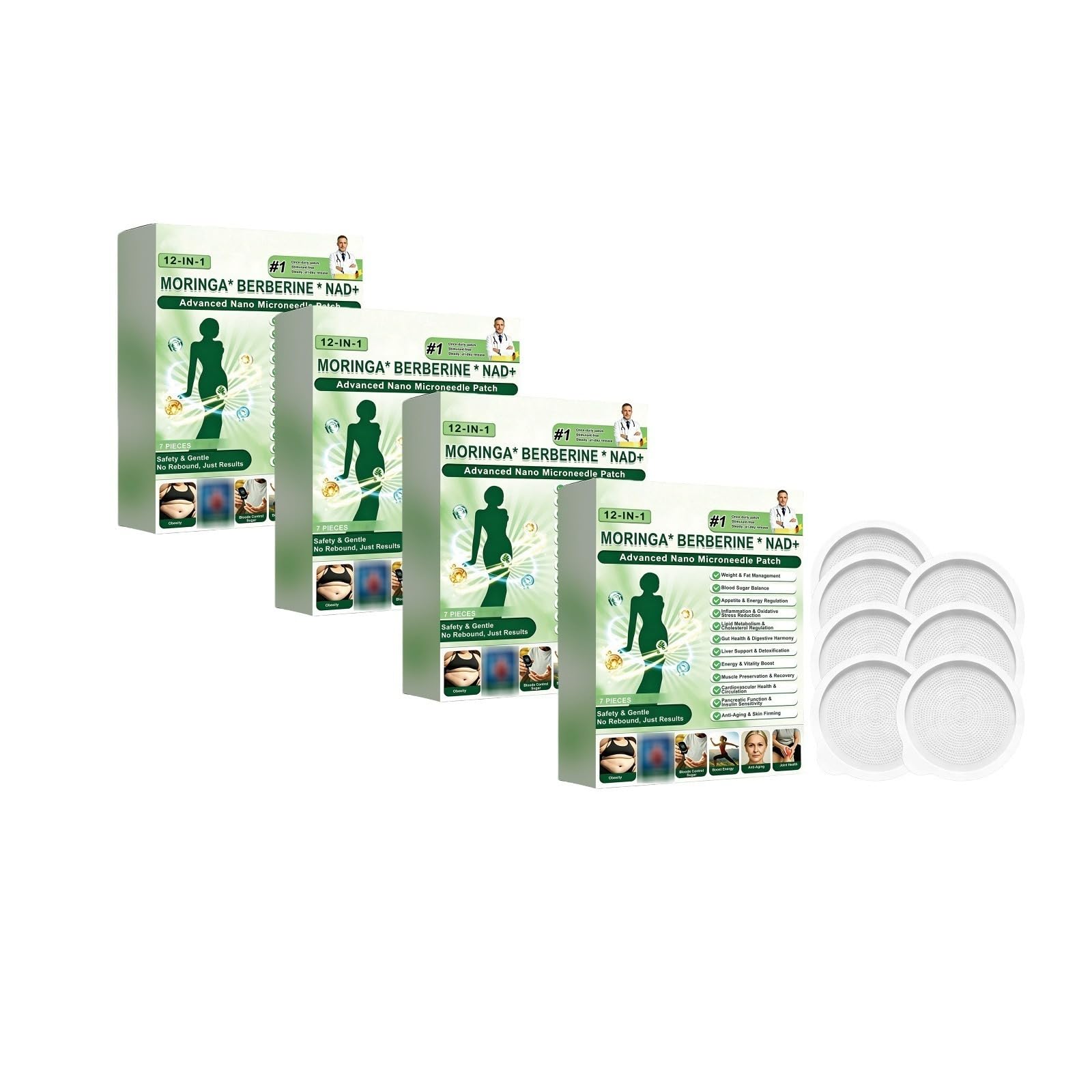 Moringa x Berberine Patch Nano Microneedle Dimagrante