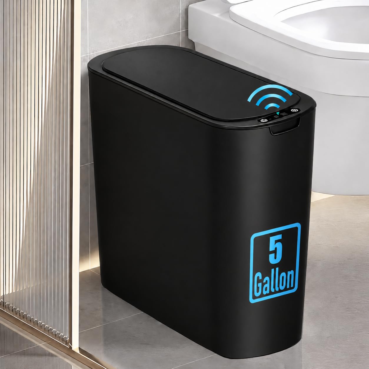 Touchless Bathroom Trash Can - 5 Gallon Automatic -1