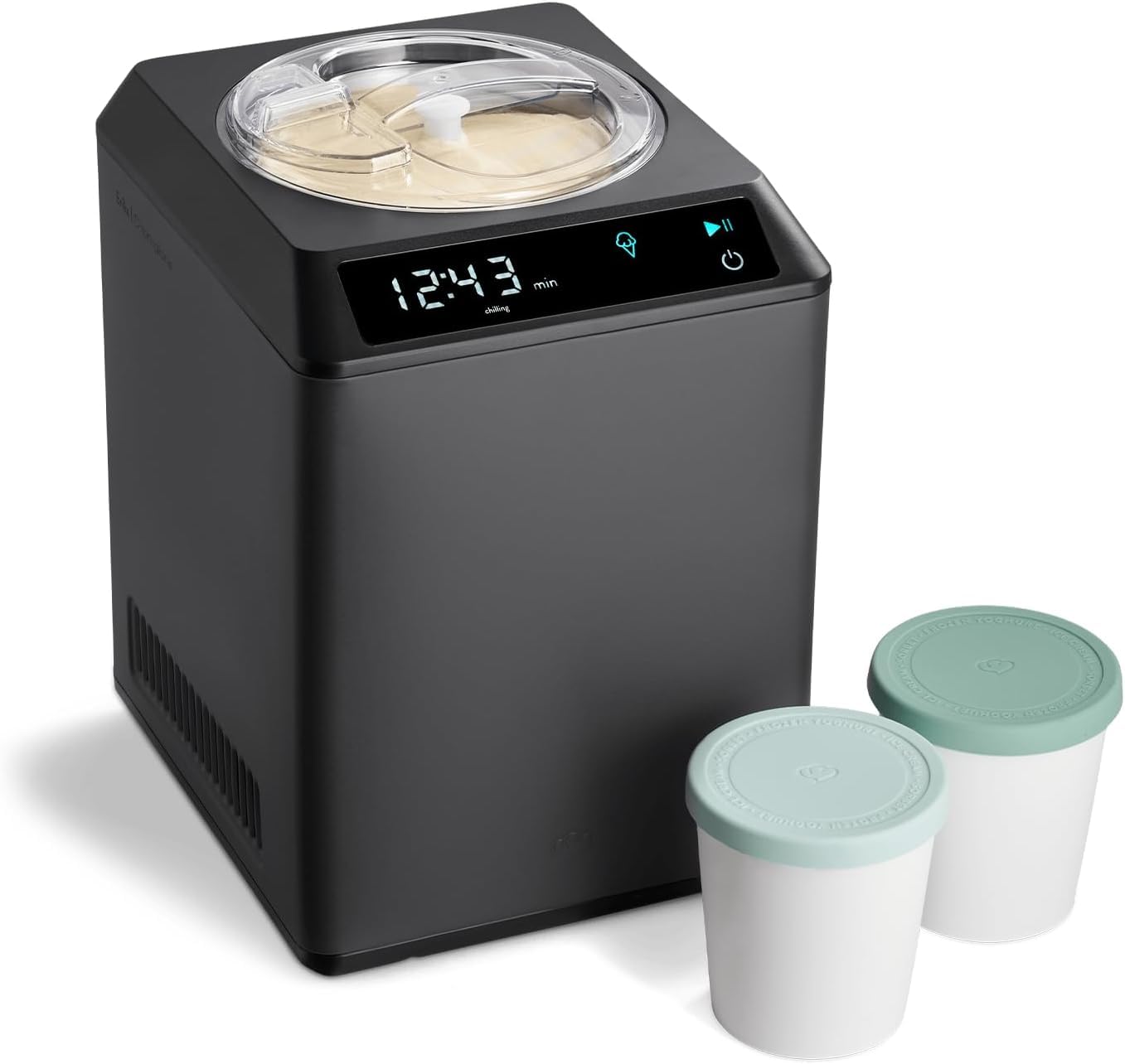 SPRINGLANE Macchina per gelato e yogurtiera Erika con compressore autoraffreddante 250 W (Erika/Contenitore menta, 2,5 L)