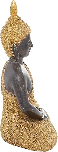 Miniatura 8 de Deco 79 Polystone Buda sentado H-44302, 6" W/8" H