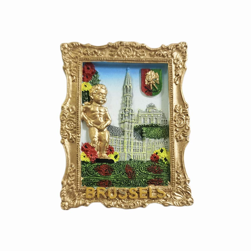Wedarego Brussels 3D Belgium Refrigerator Fridge Magnet Tourist Souvenirs Handmade Resin Craft Magnetic Stickers Home Kitchen Decoration Travel Gift
