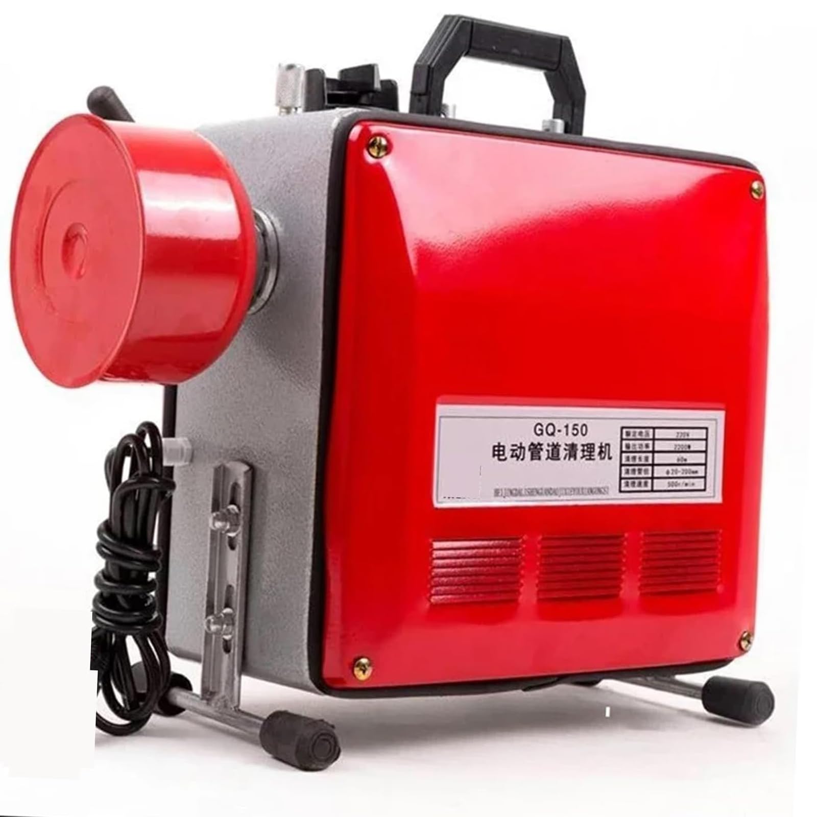 Wo Lai Gou Electric Tool Gq-150 Household Pipe Dredge Machine, 2200W Professional Sewer Auger Cleaner, Heavy-Duty Dredging Tool For Home Kitchen, Toilet And Floor Drain