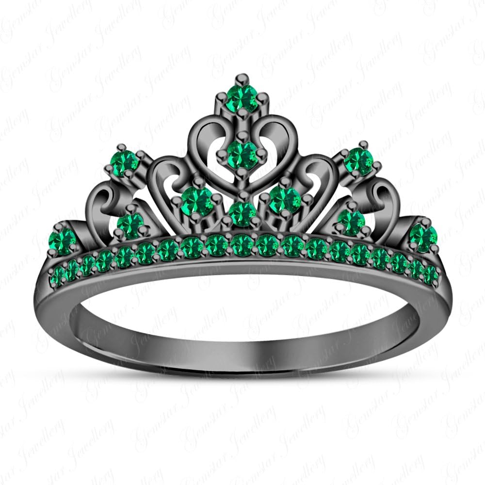 Gemstar Jewellery Fashion Princess Women's 925 Silver Green Emerald