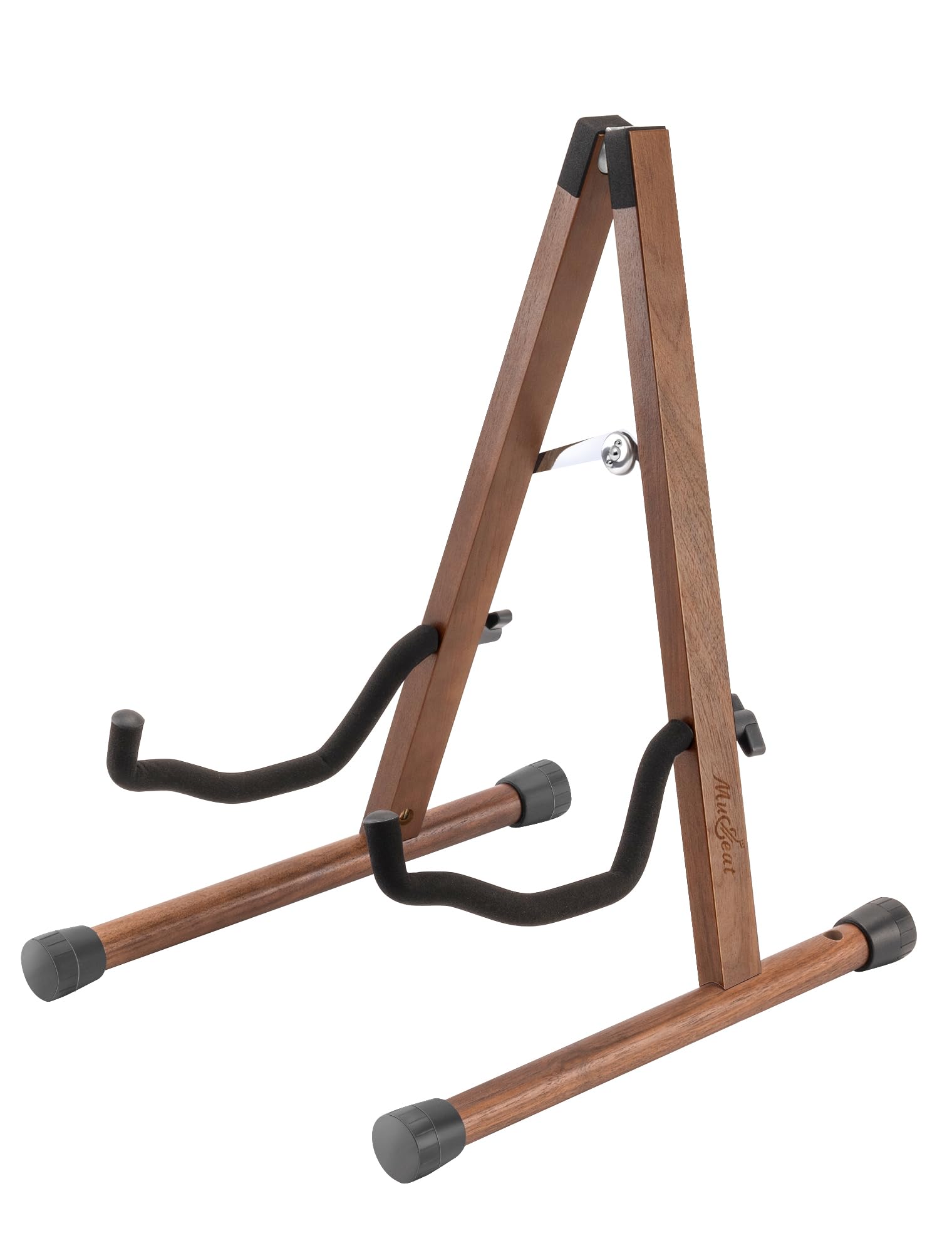 soporte guitarra, soporte guitarra suelo, soporte para guitarra, soporte para guitarra acústica con espuma acolchada, soporte de madera de nogal negro para guitarra acústica y eléctrica