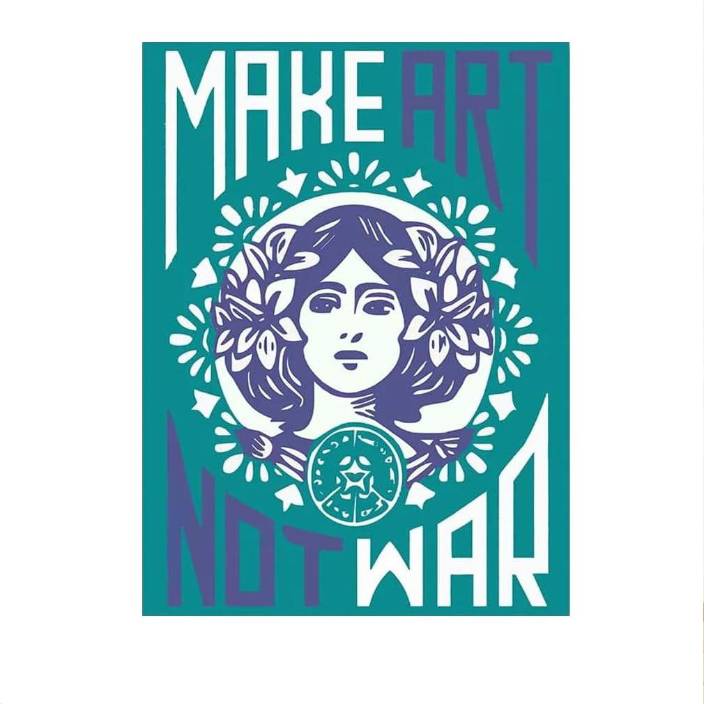 LHHJF LJHFA Shepard Fairey Vintage Poster Make Art No Twar Wall Art And Canvas Painting Shepard Fairey Prints Home Decor Picture 40x60cm No Frame
