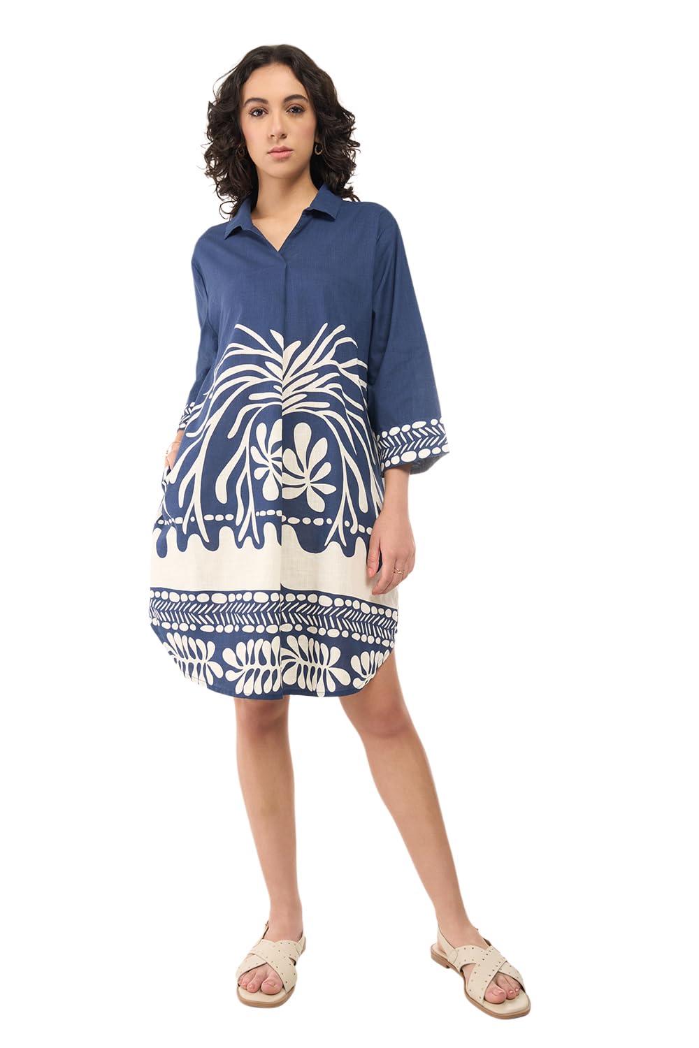 akkriti by pantaloons Women's Cotton A-Line Knee-Length Casual Dress-picture-12