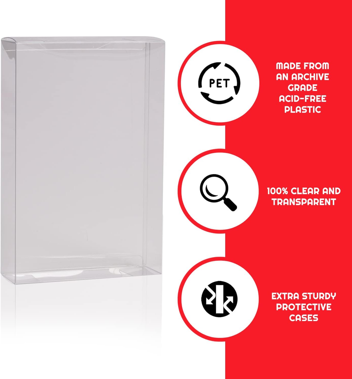 EVORETRO Action Figure Display Case Protector Compatible for Star Wars Black Series 6 Inch Figures Box Archive 50th Carded - 0.40MM Thick PET Clear Case for Starwars Black Series Figures (10 Pack)